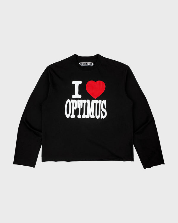 L/S T-SHIRT “I <З OPTIMUS" BLACK