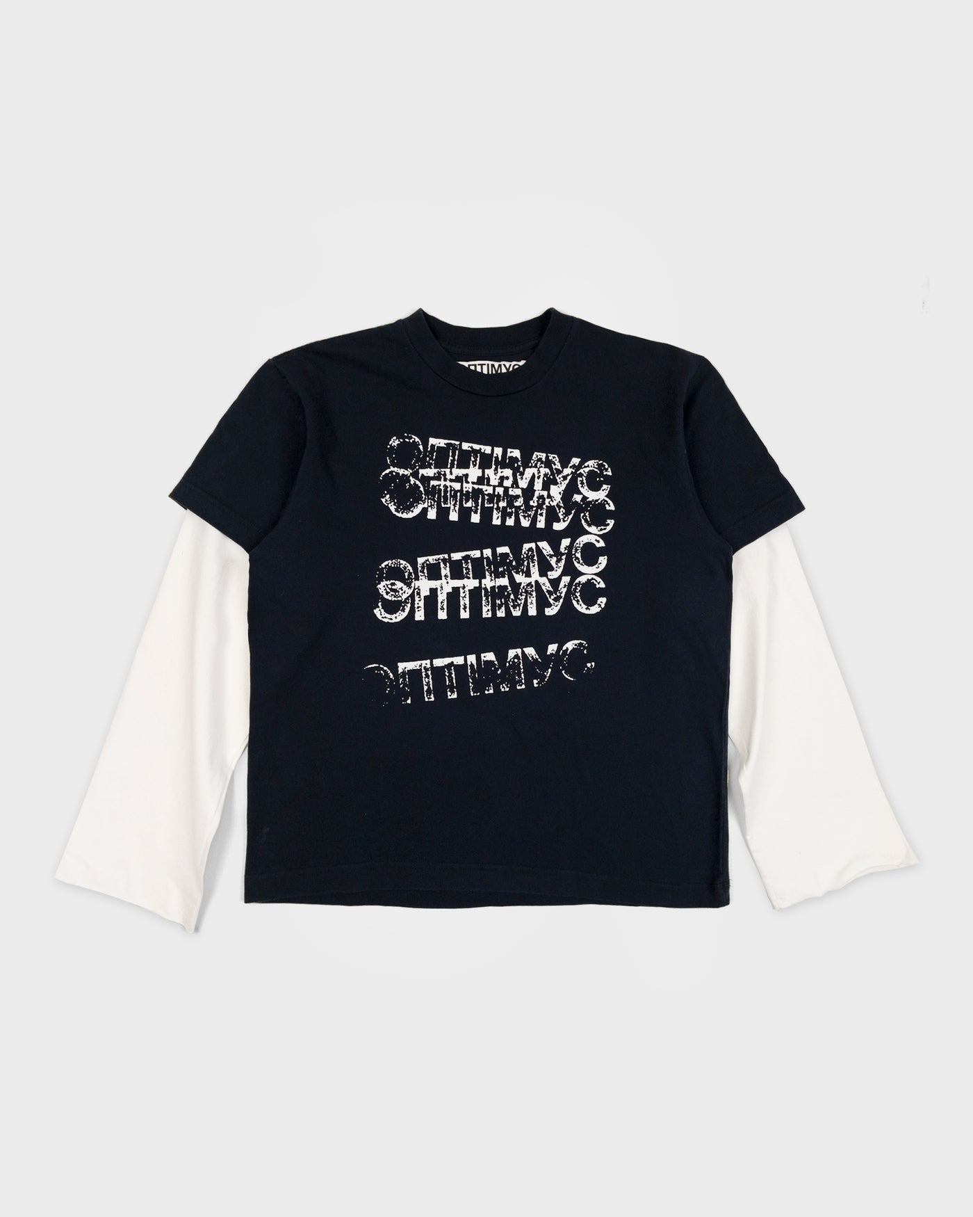 LONG SLEEVE “STAMP” NAVY/WHITE