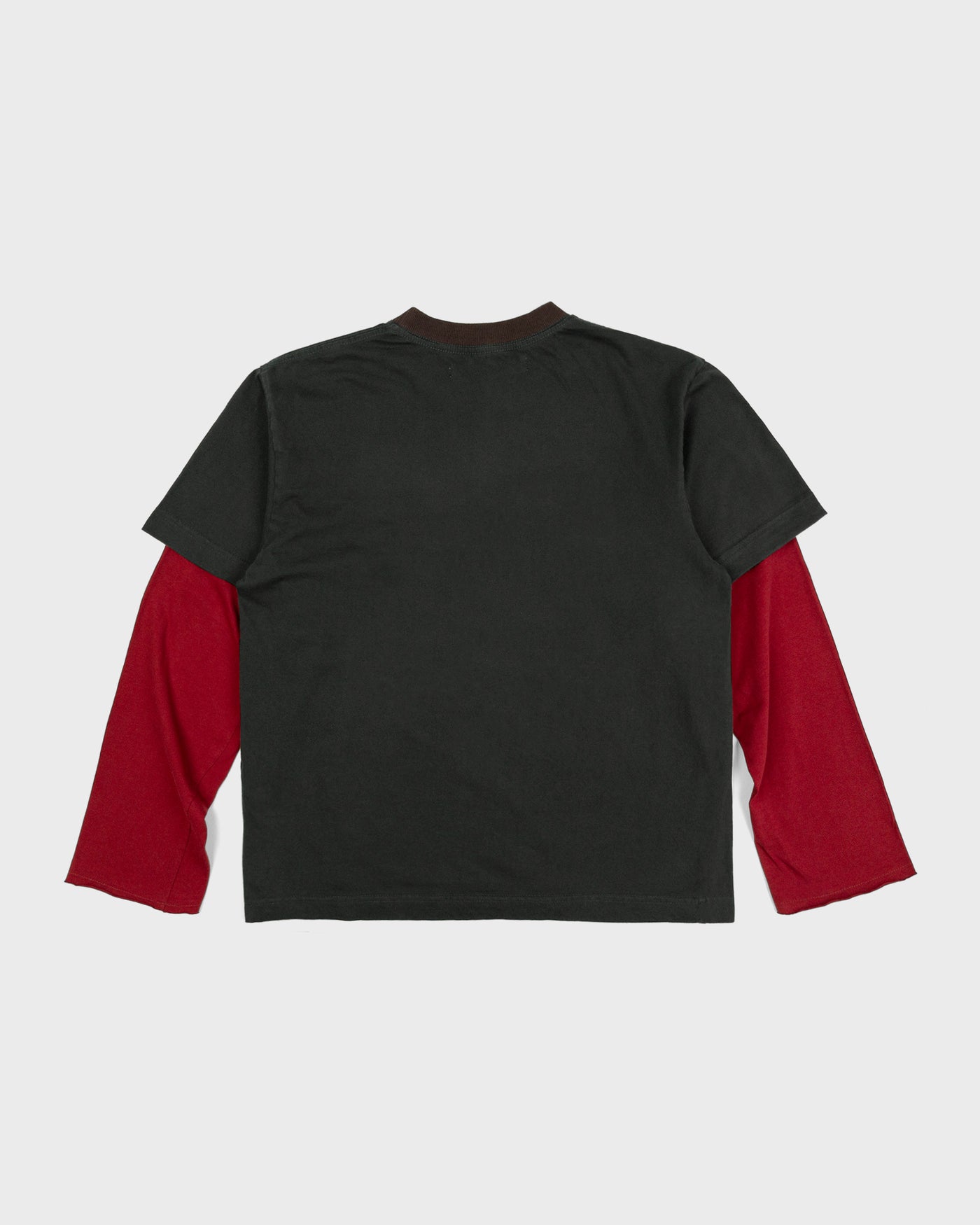 LONG SLEEVE “STAMP” GRAPHITE/BURGUNDY