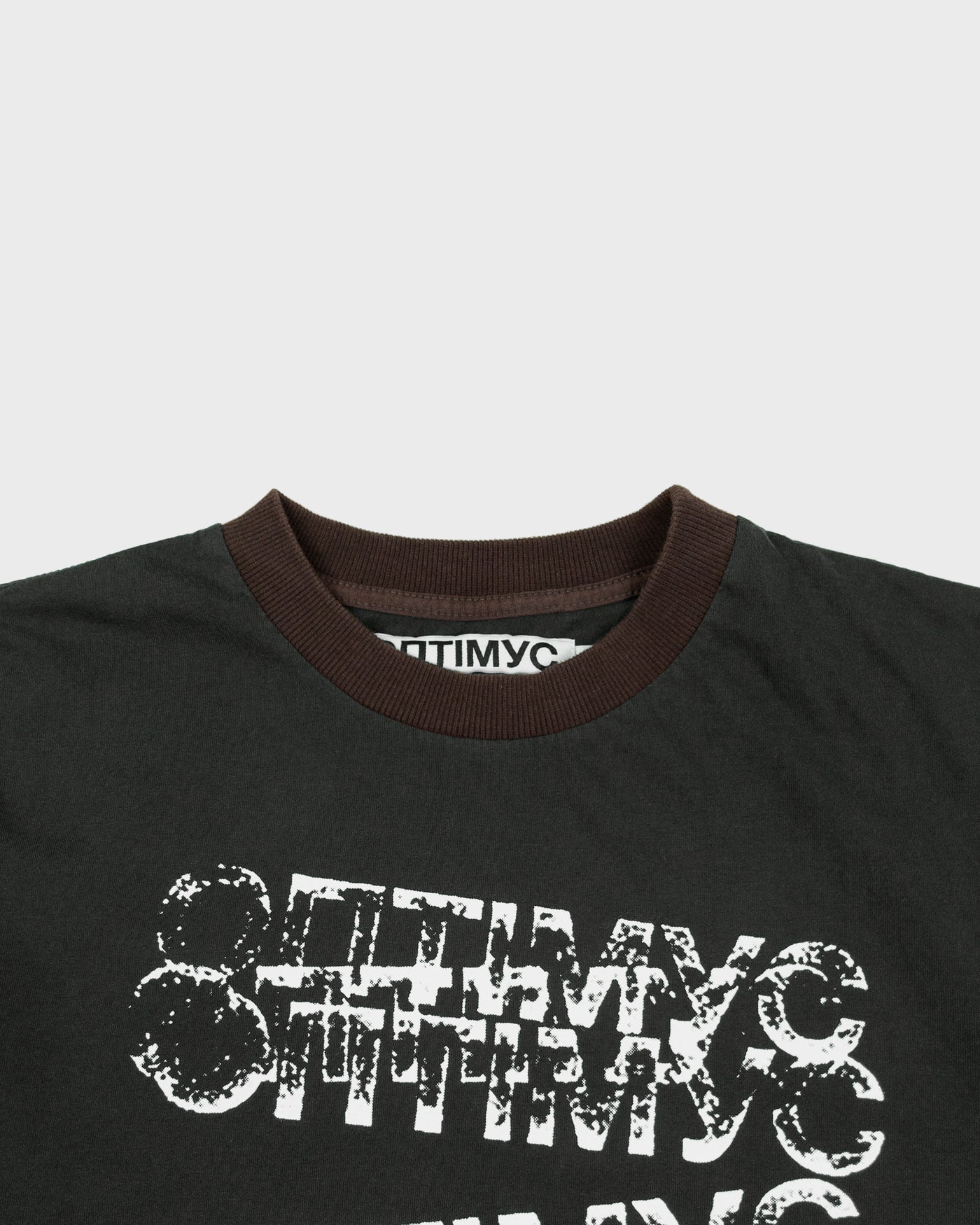 LONG SLEEVE “STAMP” GRAPHITE/BURGUNDY