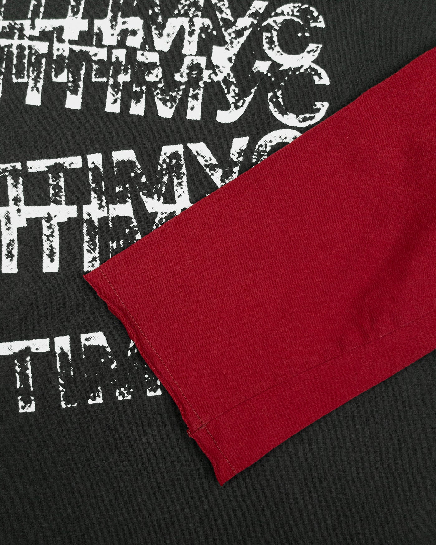 LONG SLEEVE “STAMP” GRAPHITE/BURGUNDY