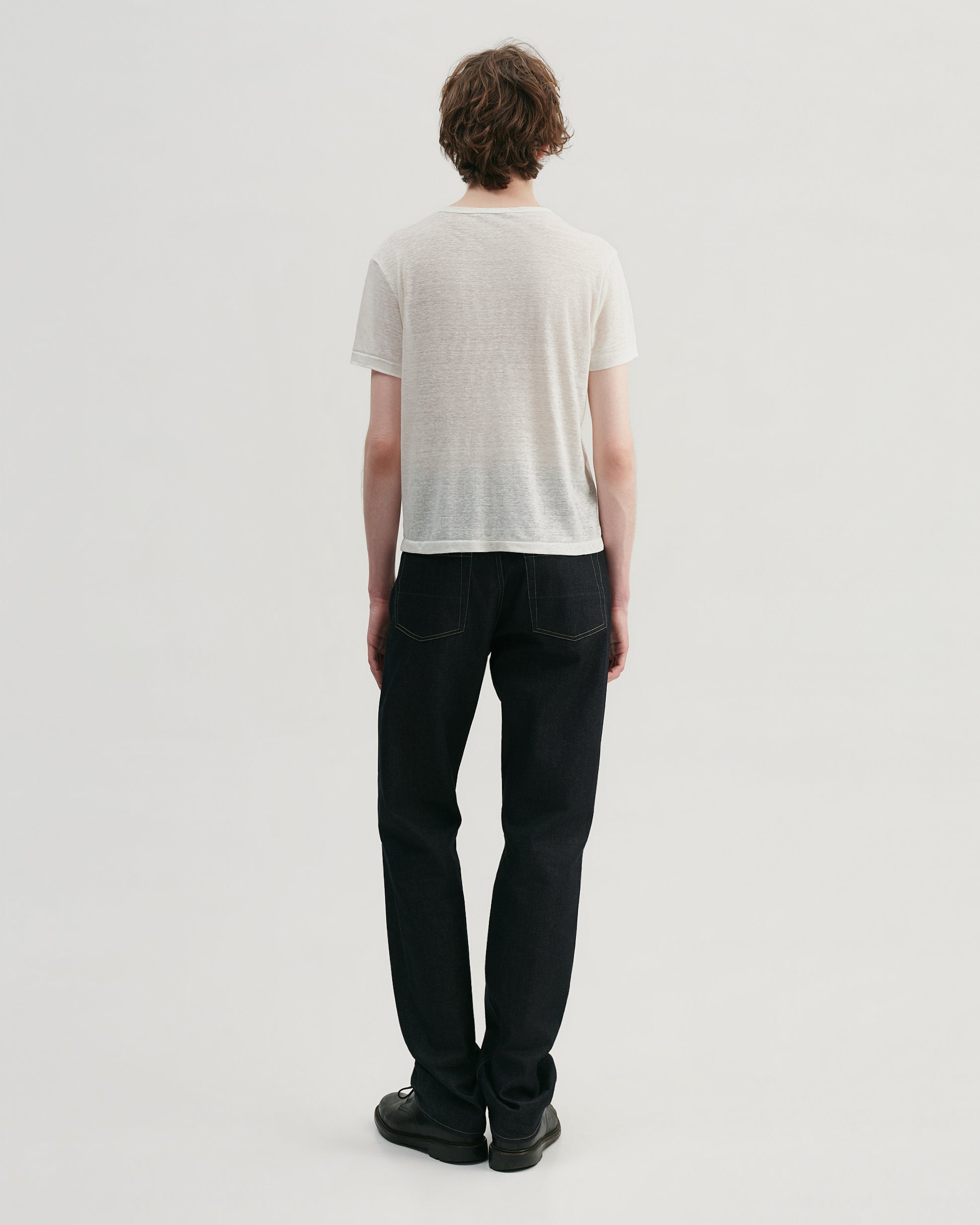 WHITE LINEN T-SHIRT