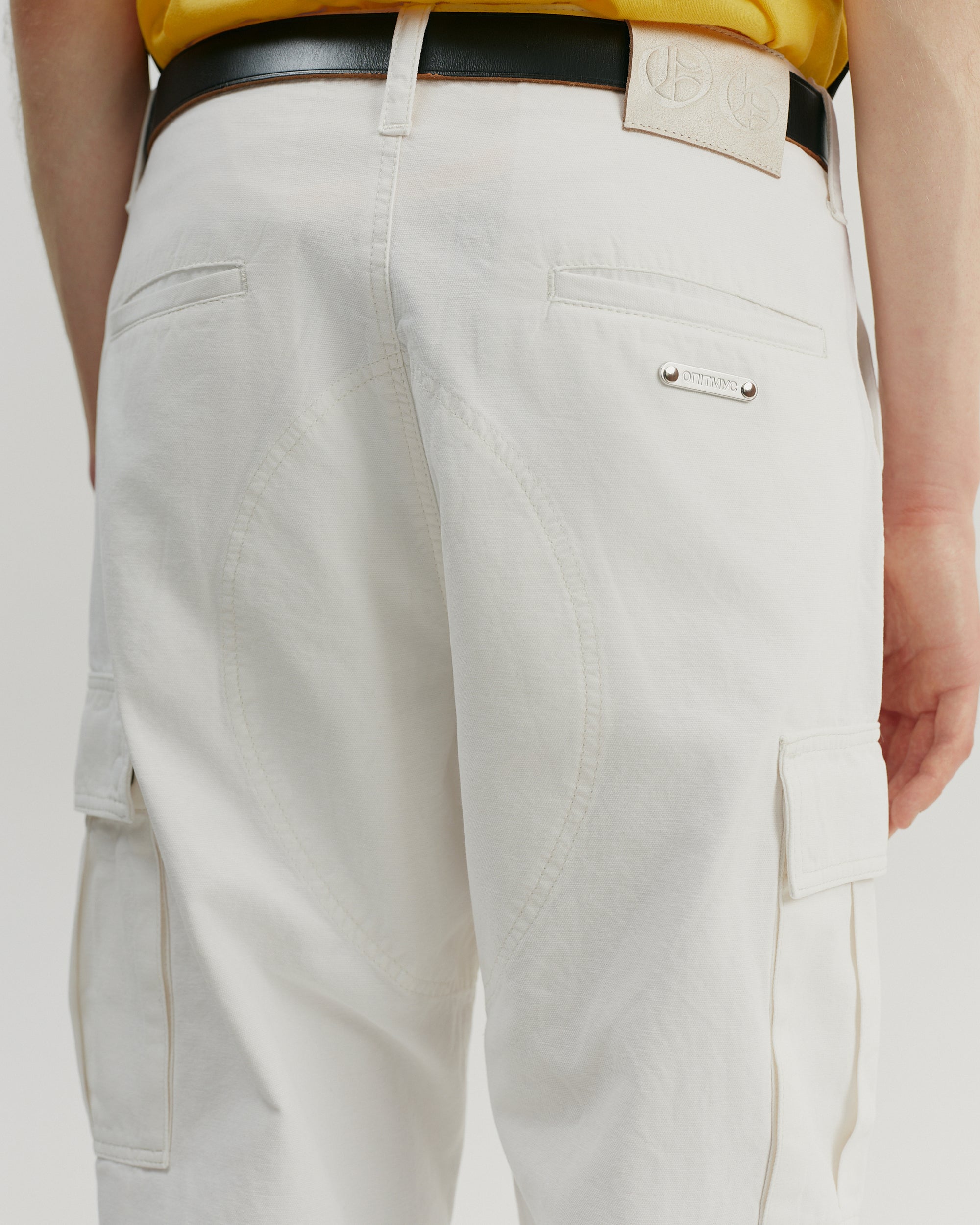 WHITE CARGO PANTS